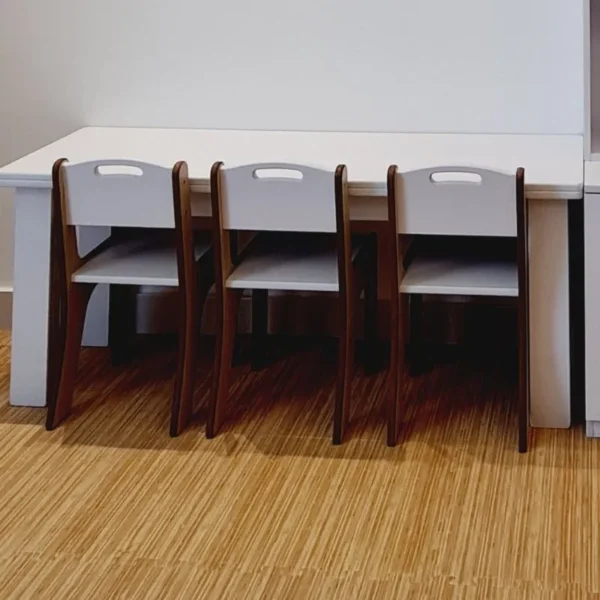 Desk With 3 Chair Set