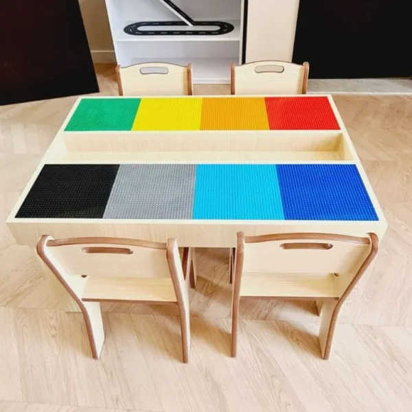 Medium Building Block Table With 4 Chairs