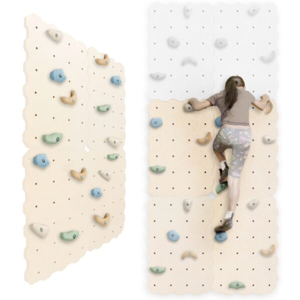 Rock Face Climbing Wall with Monkey Bars, Rope Ladder & Trapeze